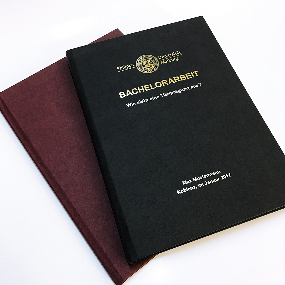 Hochwertig gebundene Abschlussarbeiten mit Hardcover